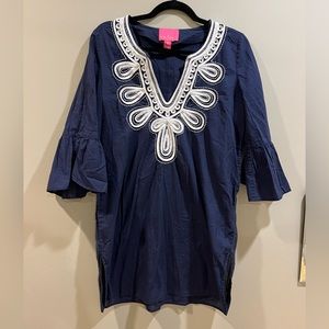 Lilly Pulitzer Piet Swim Cover-Up - Navy & White